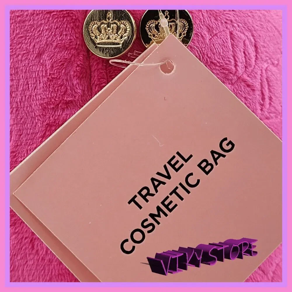 NWT 💖 {Juicy Couture}  Luxe Travel Essential: Hot Pink Velvet Train Case 💼 NWT